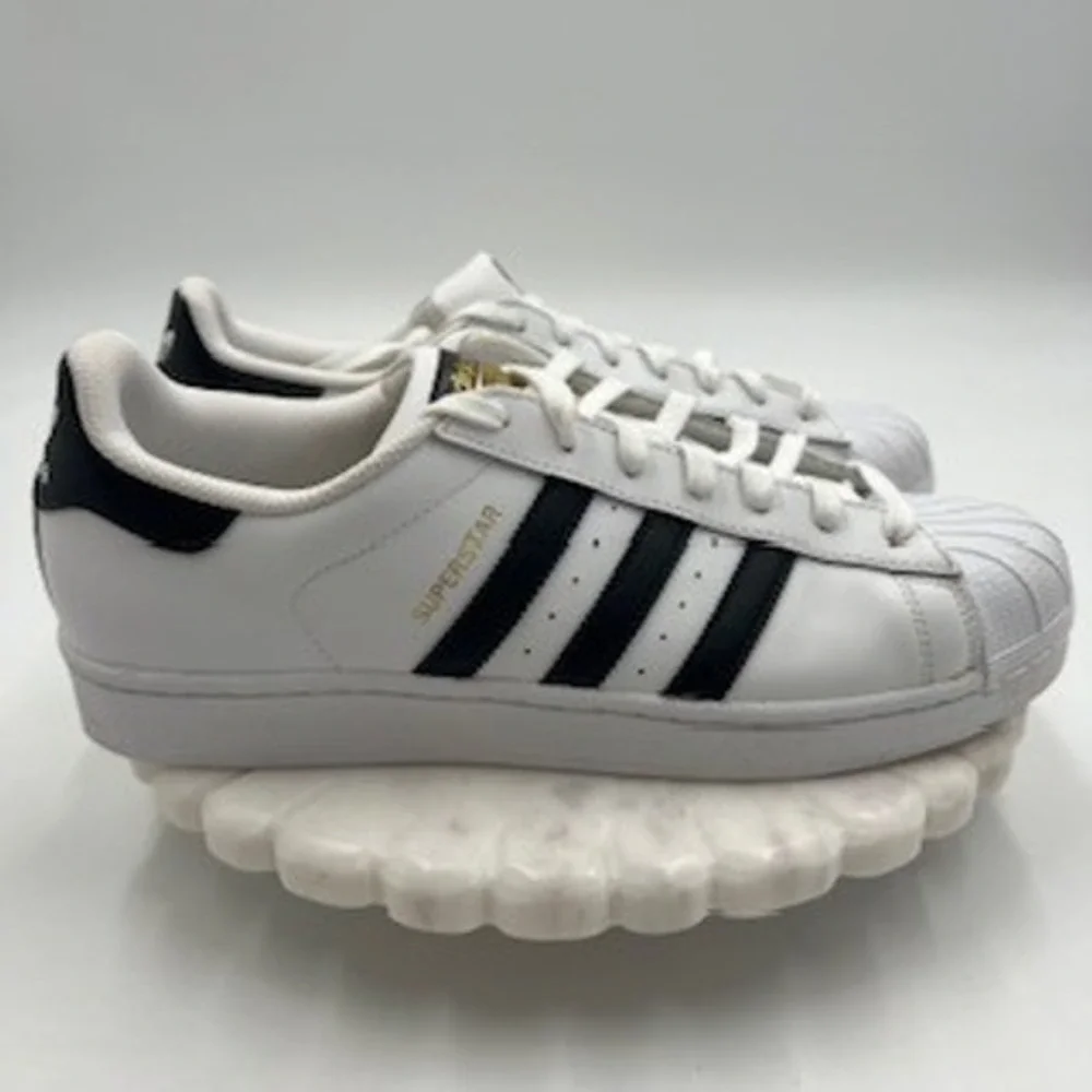 Adidas Superstar White Black Gold Shell Toe Low Top Sneakers Mens 11 Shoes